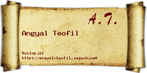 Angyal Teofil névjegykártya
